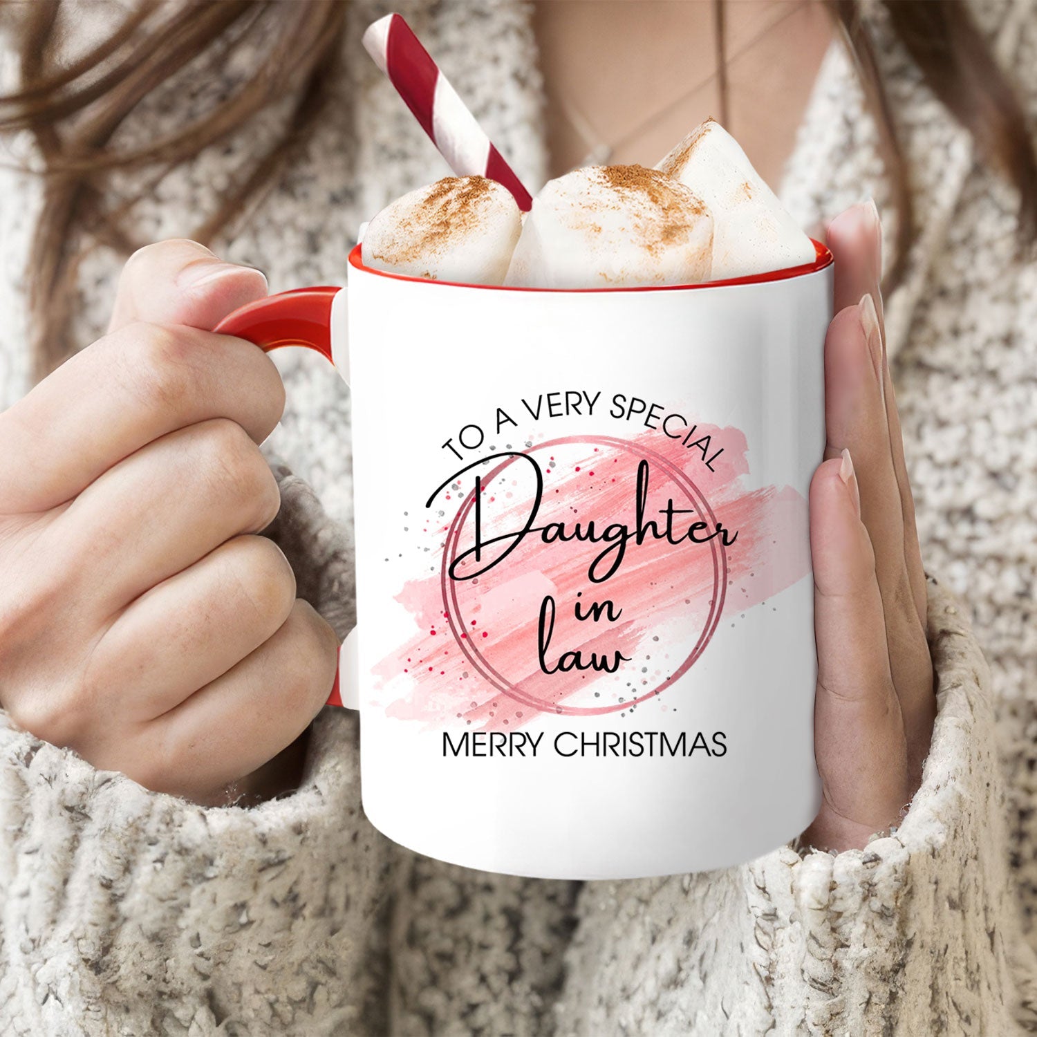To A Speical Daughter In Law - Personalized Christmas gift For Daughter In Law - Custom Accent Mug - MyMindfulGifts