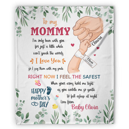 Happy 1st Mother's Day - Personalized Mother's Day gift for New Mom - Custom Blanket - MyMindfulGifts