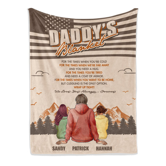 DADDY'S BLANKET - Personalized Father's Day gift for Dad  - Custom Blanket - MyMindfulGifts
