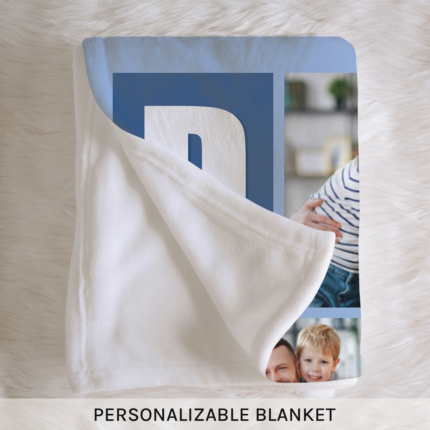 Dad we love you blk - Personalized Father's Day gift for Dad - Custom Blanket - MyMindfulGifts