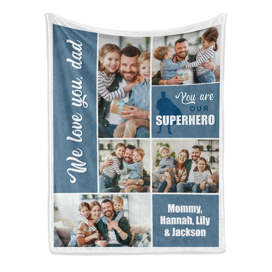 I Love You  Dad - Personalized Father's Day gift for Dad - Custom Blanket - MyMindfulGifts