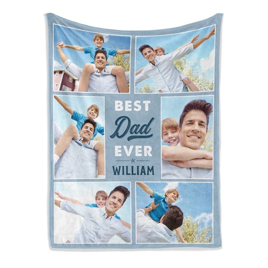 Best DAD ever - Personalized Father's Day or Birthday gift for Dad - Custom Blanket - MyMindfulGifts