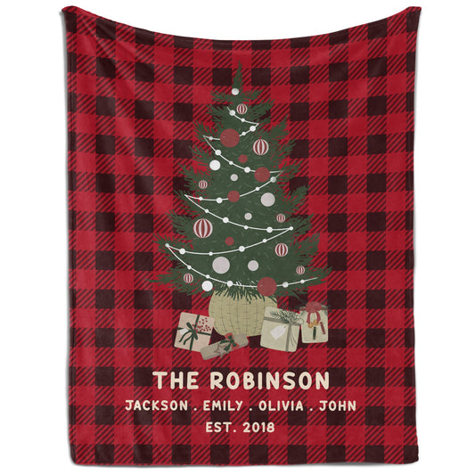 Family Christmas - Personalized Christmas gift for Family - Custom Blanket - MyMindfulGifts