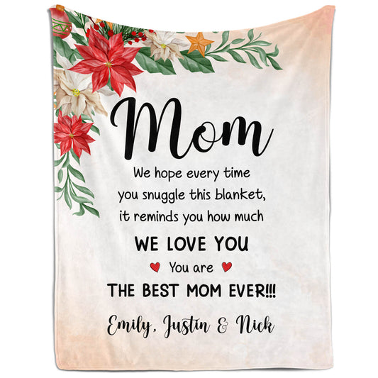 Mom - Personalized Christmas gift For Mom - Custom Blanket - MyMindfulGifts