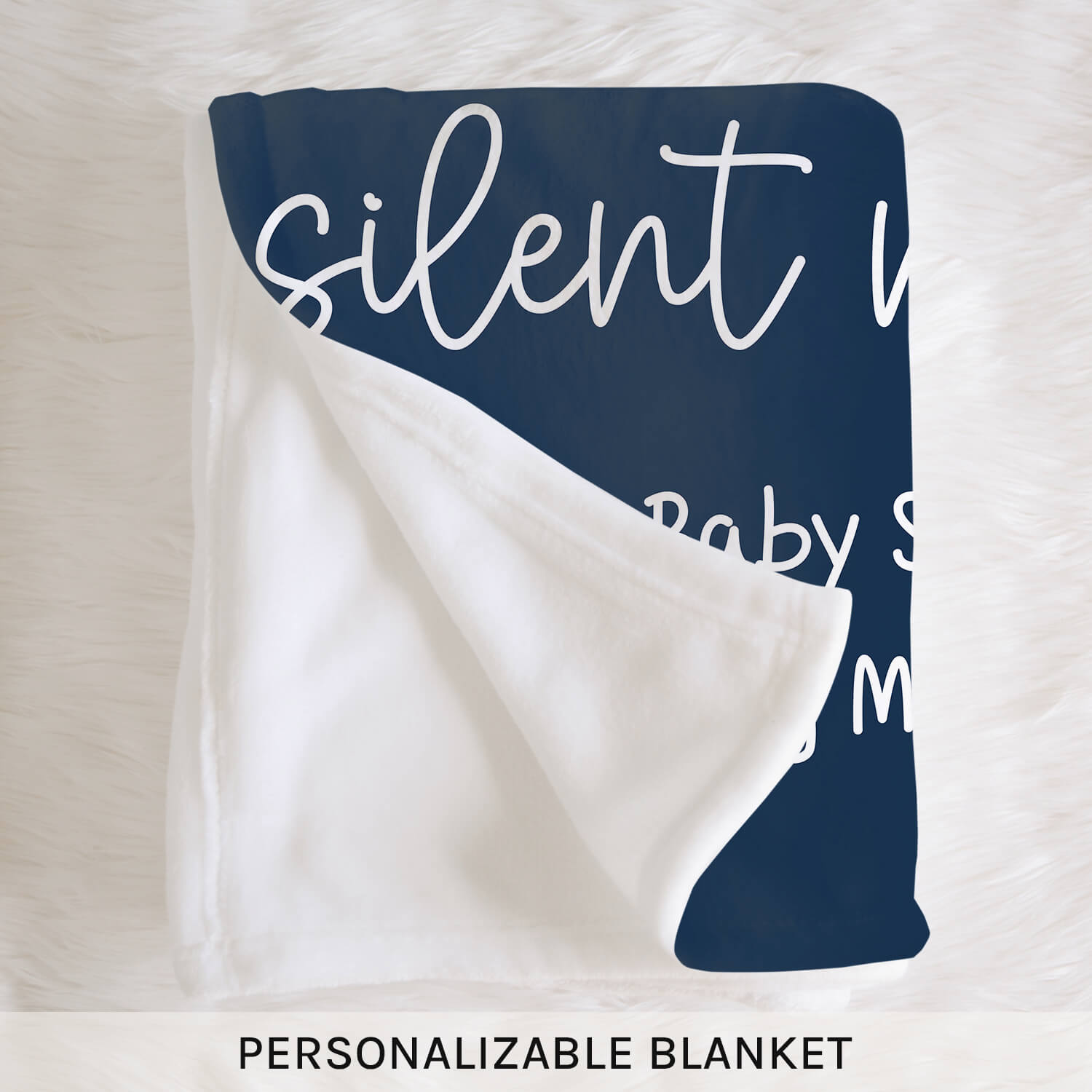 No More Silent Nights - Personalized Pregnancy Announcment gift For Family - Custom Blanket - MyMindfulGifts