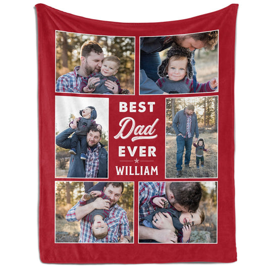 Best DAD ever - Personalized Christmas gift For Dad - Custom Blanket - MyMindfulGifts