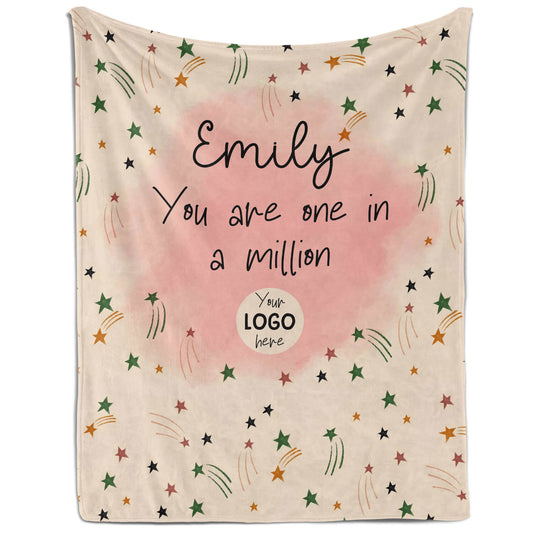 You Are One In A Million - Personalized Birthday or Christmas gift For Coworker, Employee or Friend - Custom Blanket - MyMindfulGifts