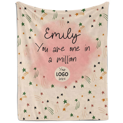 You Are One In A Million - Personalized Birthday or Christmas gift For Coworker, Employee or Friend - Custom Blanket - MyMindfulGifts