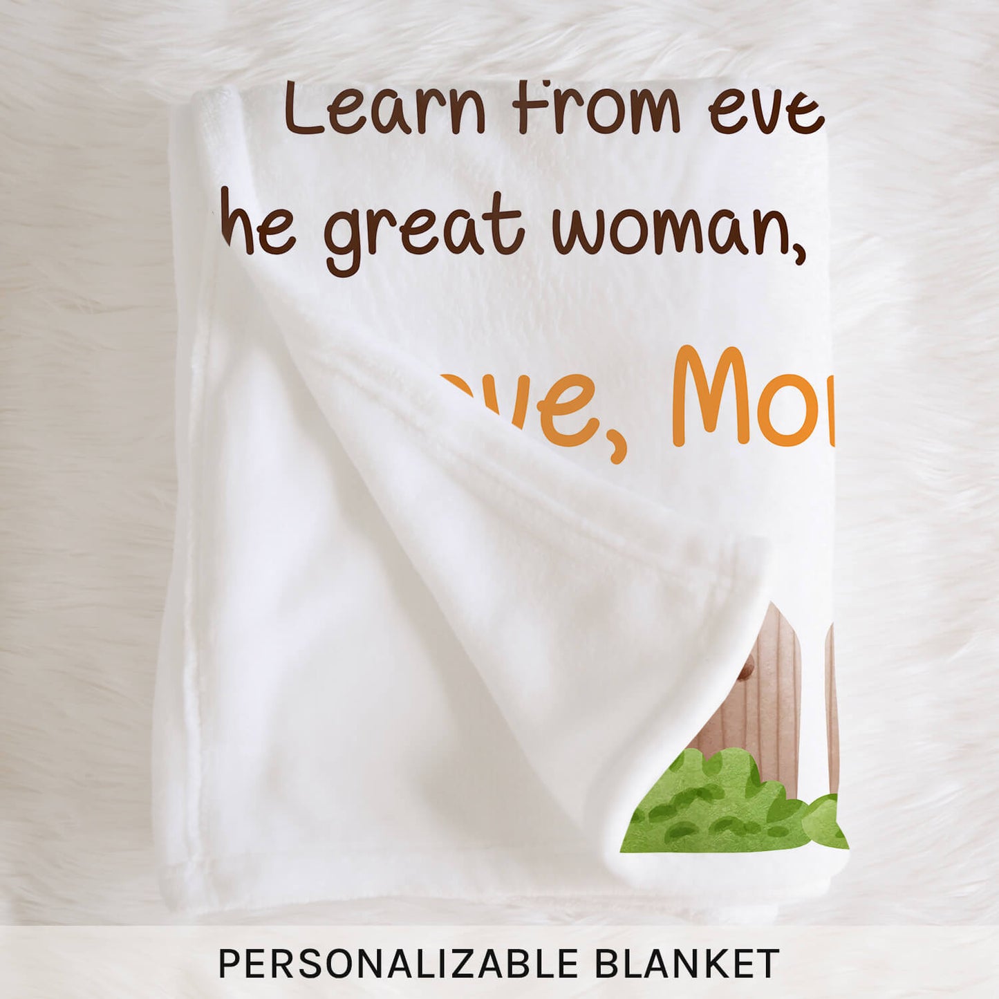 Be A Great Woman - Personalized Birthday or Christmas gift For Daughter - Custom Blanket - MyMindfulGifts