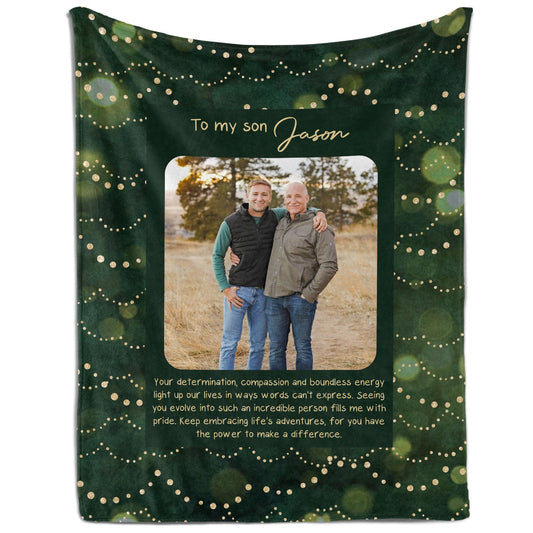 You Have The Power To Make A Difference - Personalized Christmas gift For Son - Custom Blanket - MyMindfulGifts