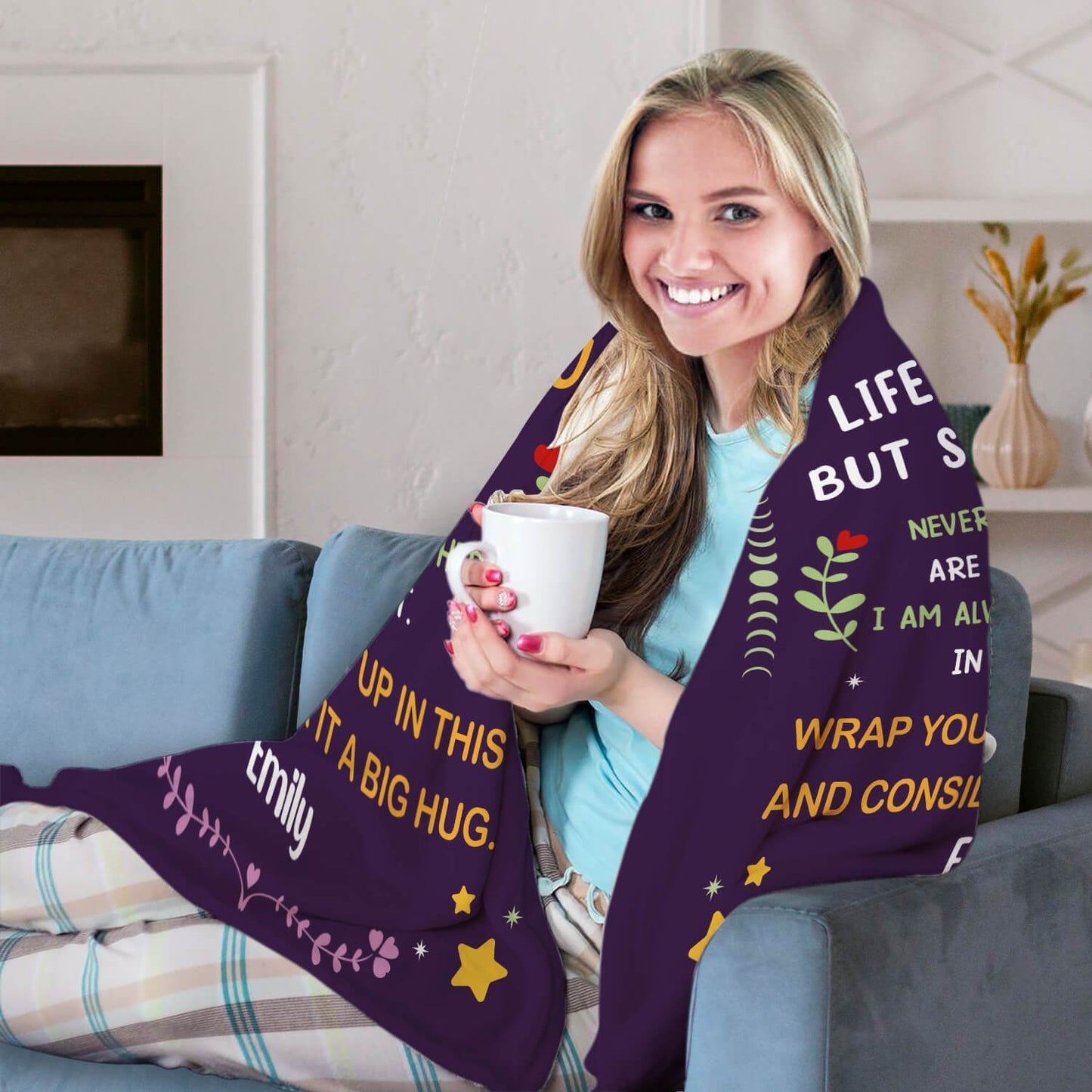 Life Is Tough But So Are You - Personalized  gift For Friends - Custom Blanket - MyMindfulGifts