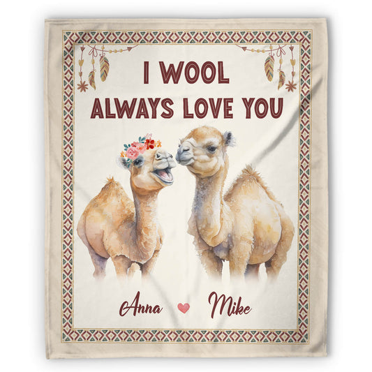 I Wool Always Love You - Personalized Anniversary or Valentine's Day gift for Boyfriend or Girlfriend - Custom Blanket - MyMindfulGifts