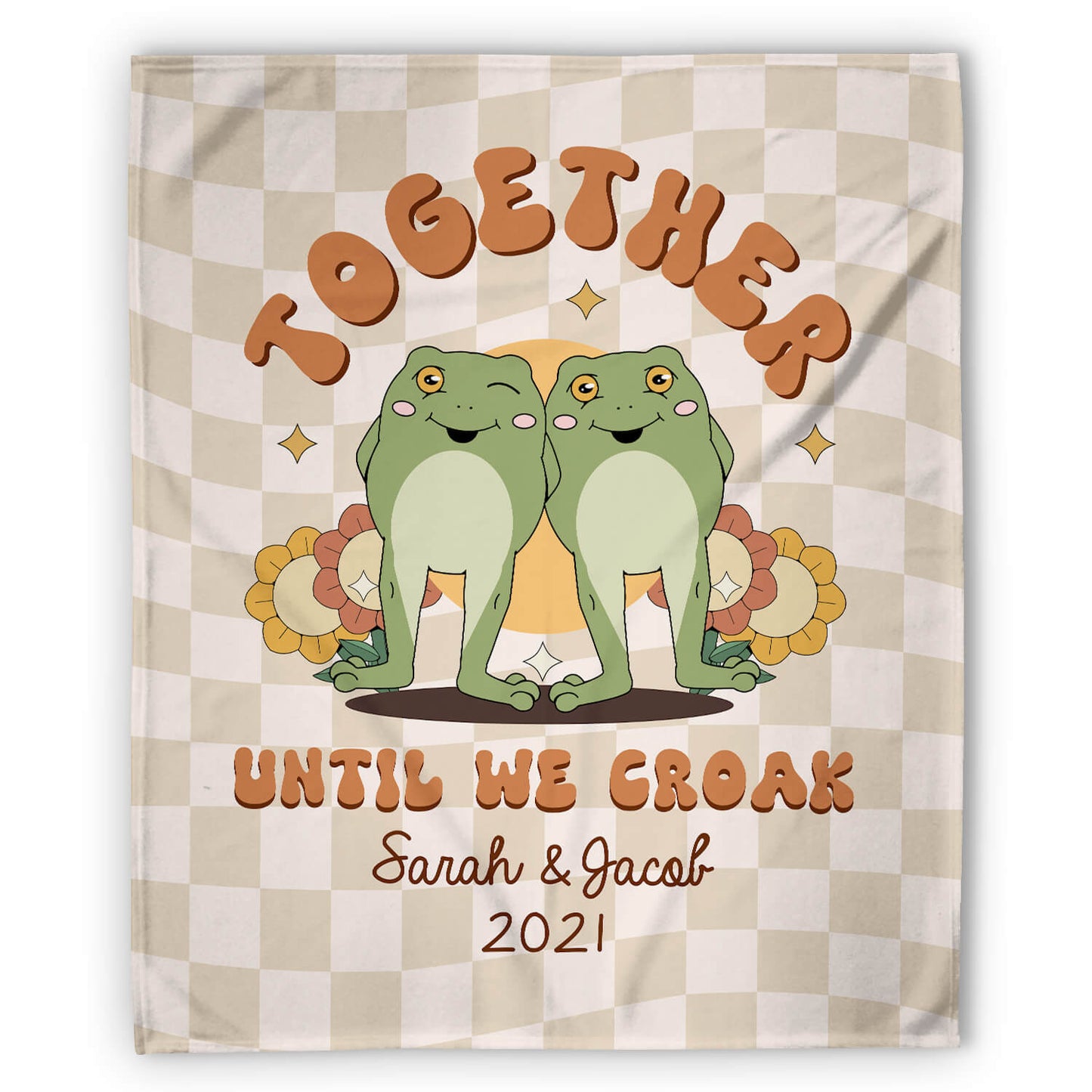 Together Until We Croak - Personalized Anniversary or Valentine's Day gift for Husband or Wife - Custom Blanket - MyMindfulGifts