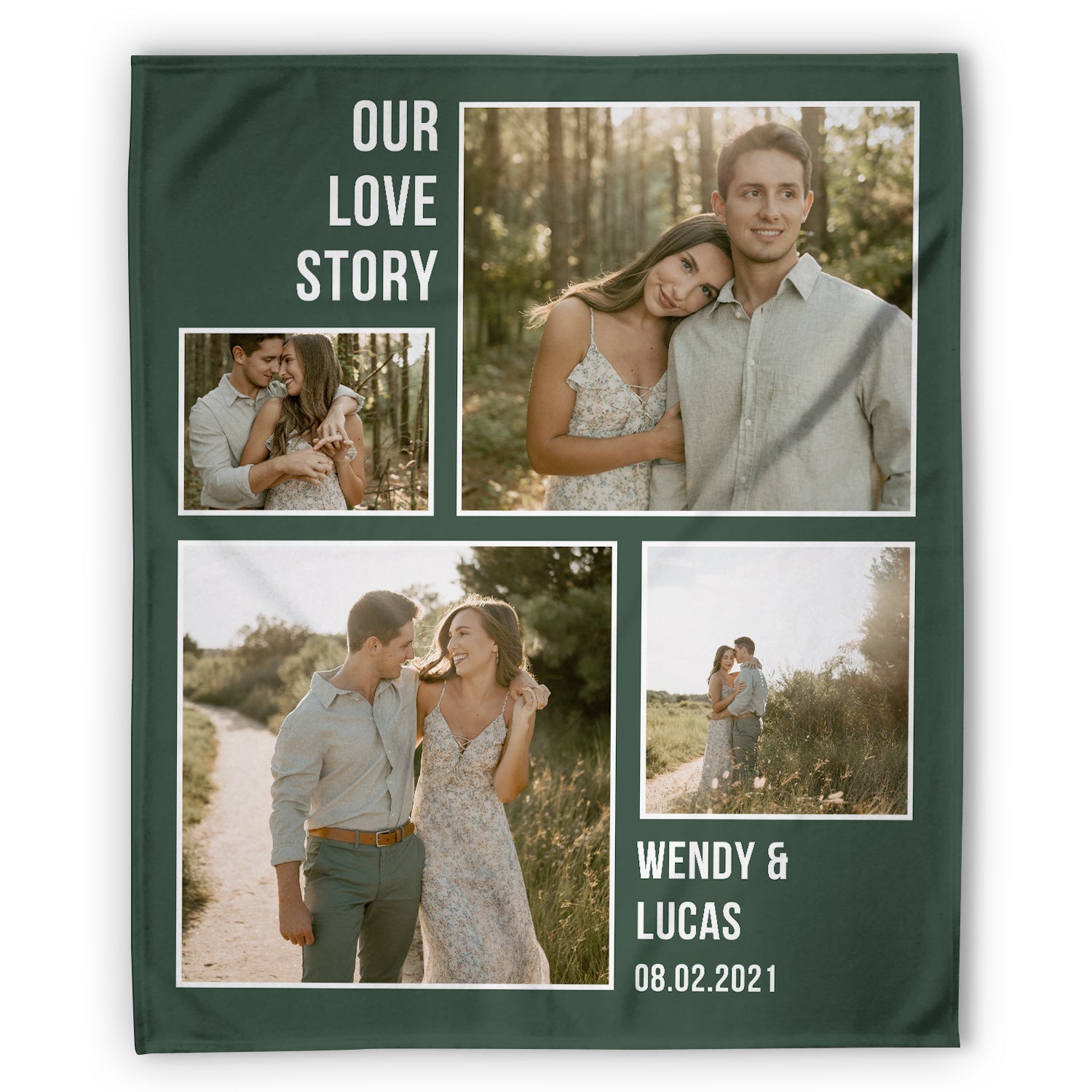 Our Love Story - Personalized Anniversary or Valentine's Day gift for Husband or Wife - Custom Blanket - MyMindfulGifts