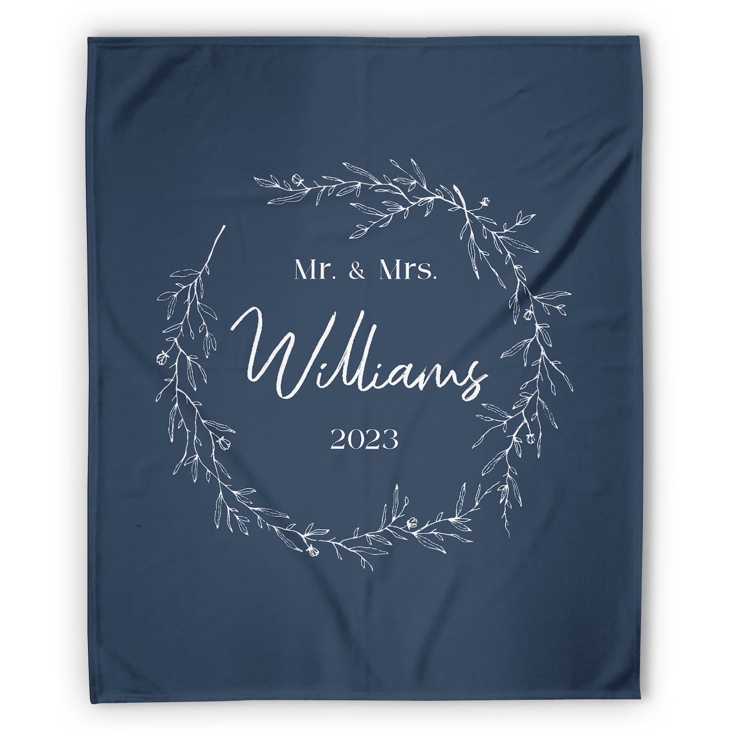 Mr. & Mrs. - Personalized Anniversary or Valentine's Day gift for Husband or Wife - Custom Blanket - MyMindfulGifts