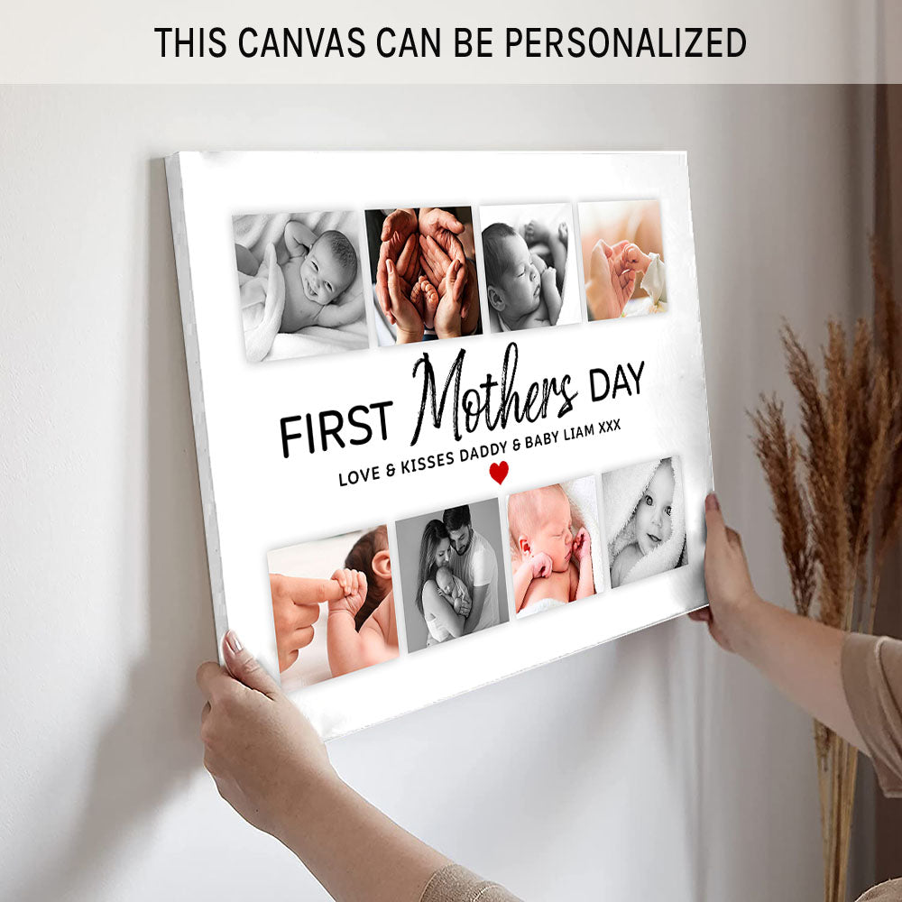 First Mother's Day - Personalized Mother's Day gift for New Mom - Custom Canvas Print - MyMindfulGifts