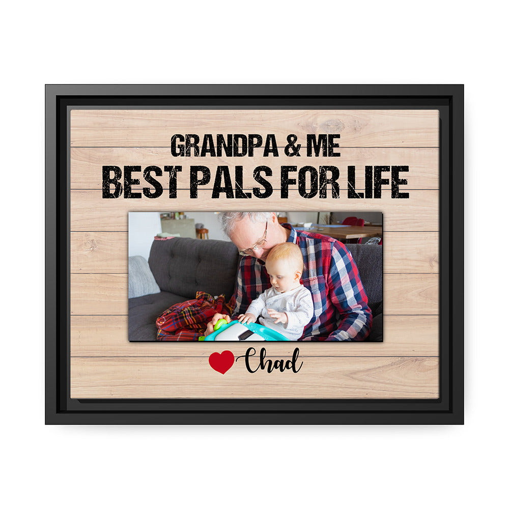 GRANDPA & ME - Personalized Father's Day or Birthday gift for Grandpa - Custom Canvas Print - MyMindfulGifts