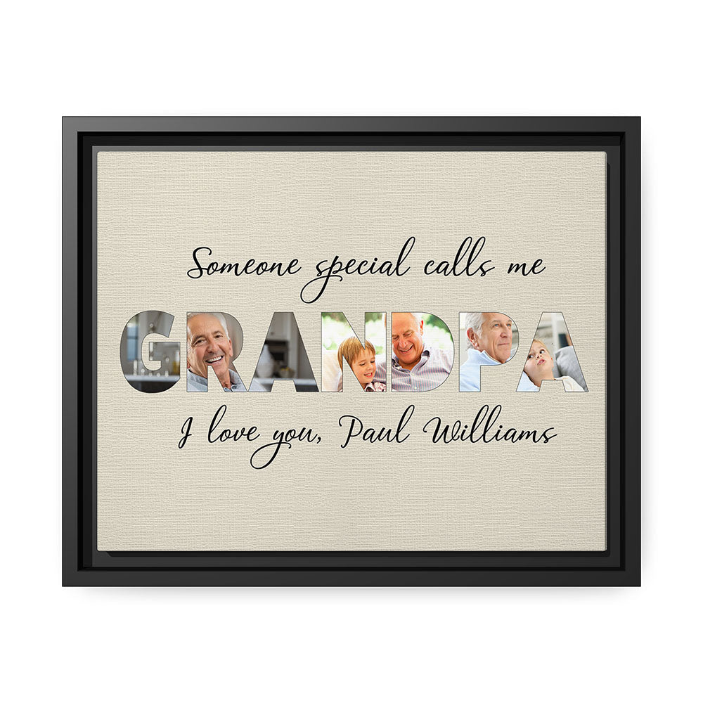 Someone special - Personalized Father's Day or Birthday gift for Grandpa  - Custom Canvas Print - MyMindfulGifts