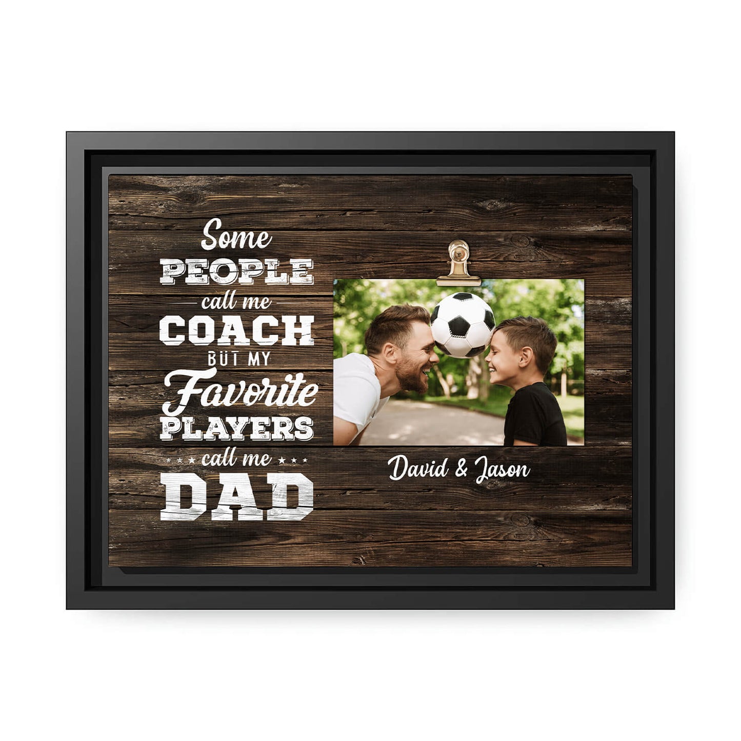 People Call Me Coach - Personalized Father's Day gift for Dad from Son - Custom Canvas Print - MyMindfulGifts