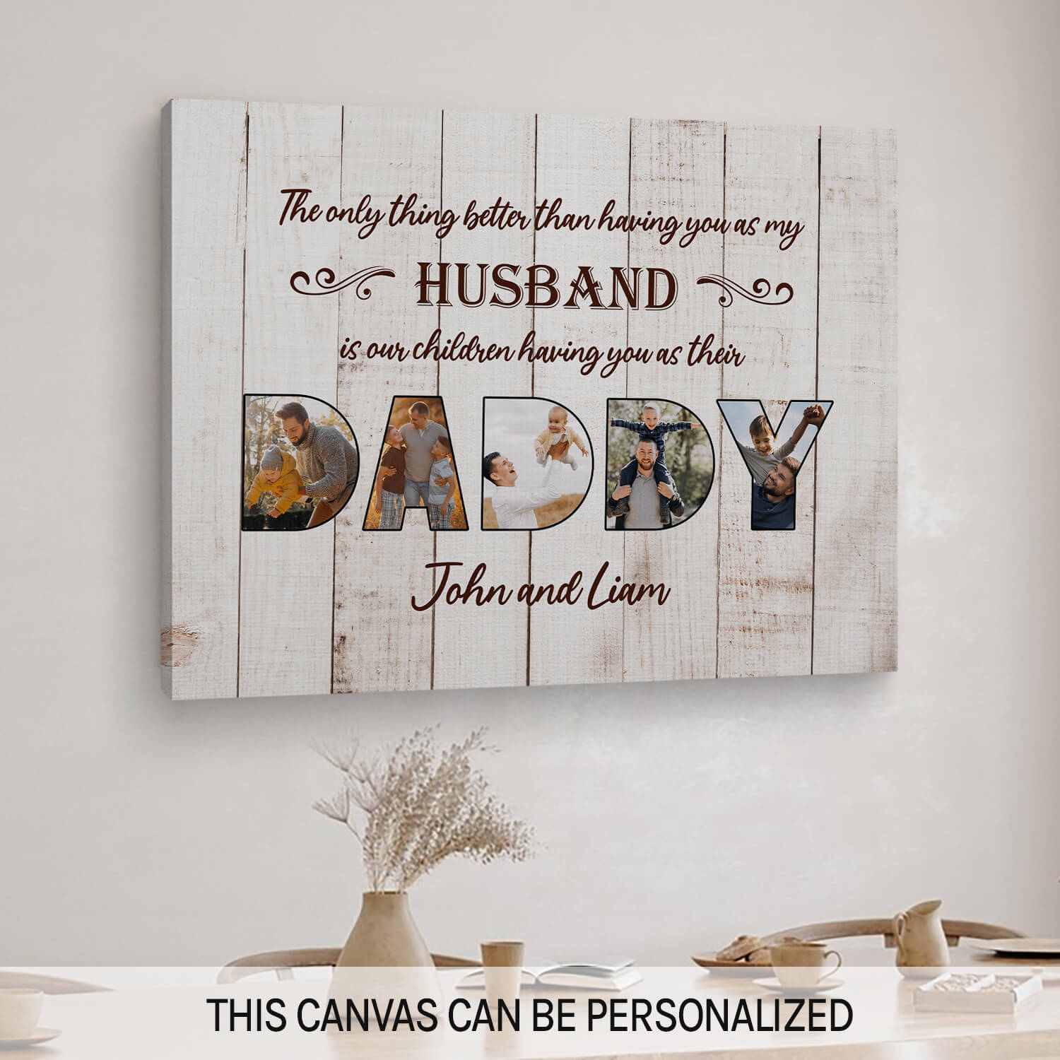 The only thing better than having you for my husband is our children having you as their dad Rustic Sign/Frame Husband hot gift from kids & wife