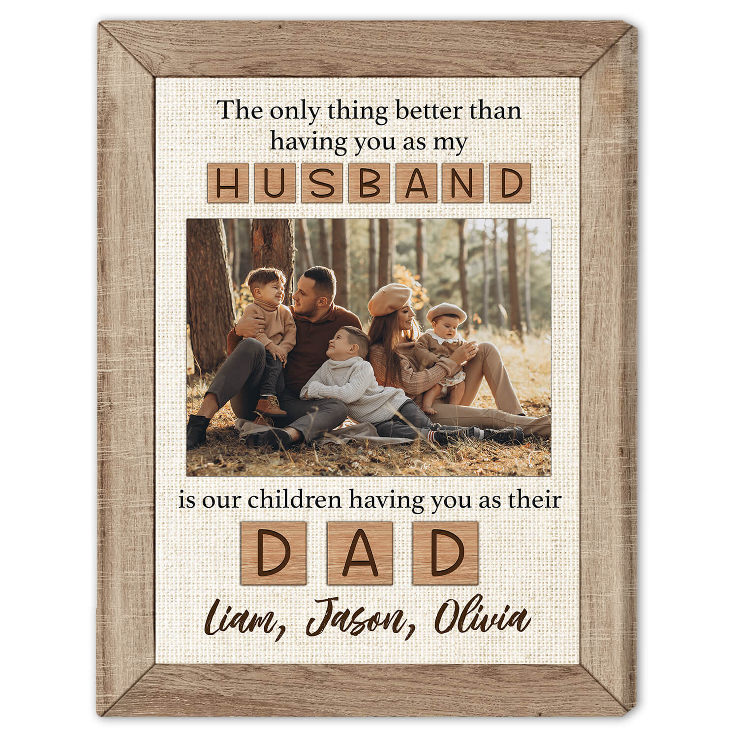 The only thing better than having you as my husband  - Personalized Father's Day or Birthday gift for Dad - Custom Canvas Print - MyMindfulGifts