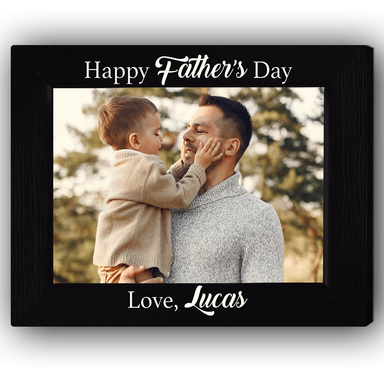 Happy Father’s Day - Personalized Father's Day gift for Grandpa - Custom Canvas Print - MyMindfulGifts