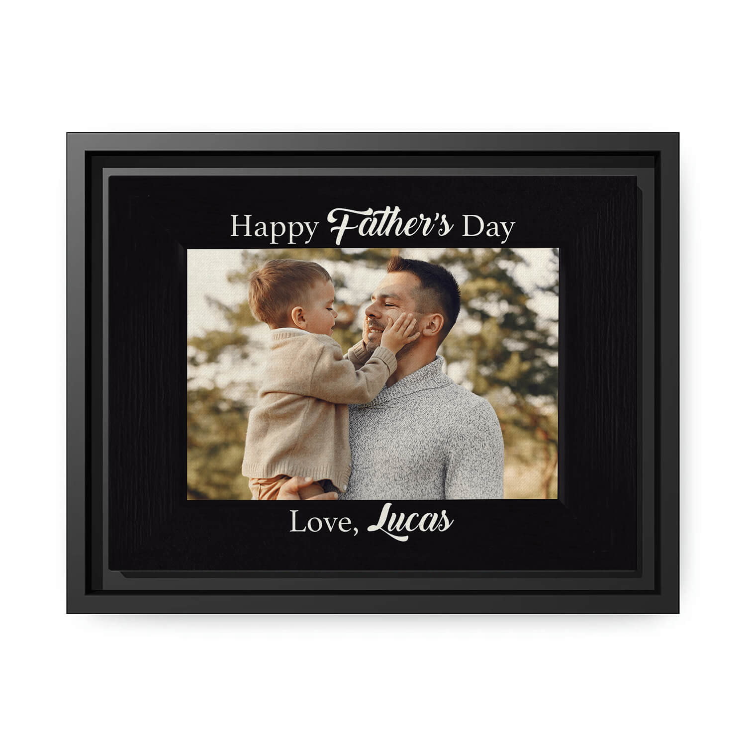 Happy Father’s Day - Personalized Father's Day gift for Grandpa - Custom Canvas Print - MyMindfulGifts