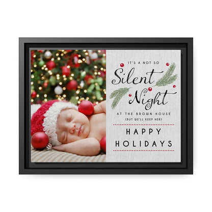 A Not So Silent Night - Personalized Christmas gift for Baby - Custom Canvas Print - MyMindfulGifts