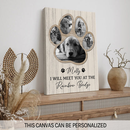 Pet Paw Photo Collage - Personalized Christmas gift for Dog or Cat Lovers - Custom Canvas Print - MyMindfulGifts