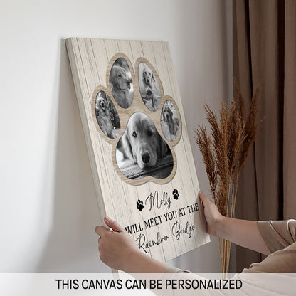 Pet Paw Photo Collage - Personalized Christmas gift for Dog or Cat Lovers - Custom Canvas Print - MyMindfulGifts