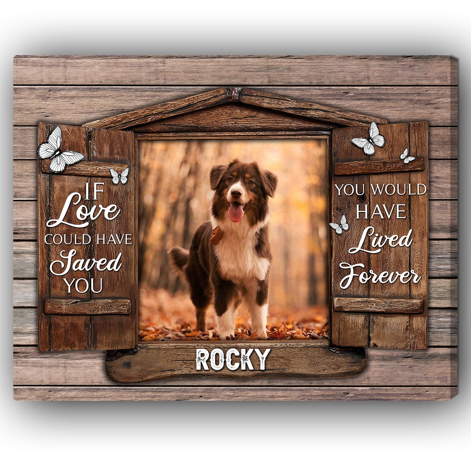If Love Could Have Saved You - Personalized Christmas gift for Dog or Cat Lovers - Custom Canvas Print - MyMindfulGifts