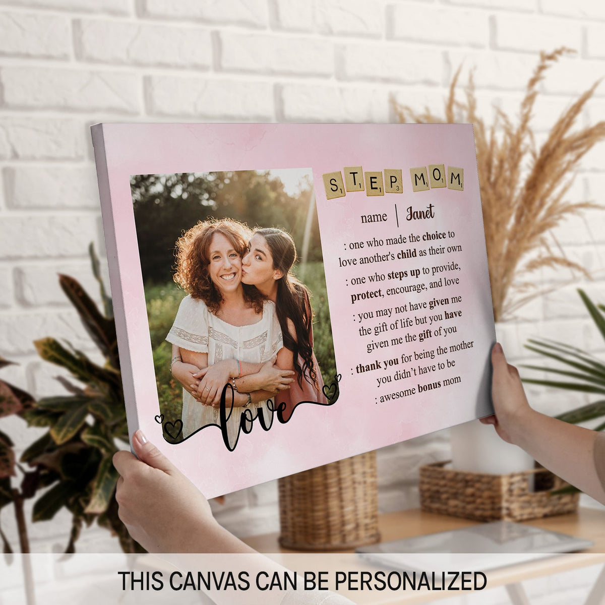 Personalised Mum Acrylic Gift - Custom Text & Name For Mother's Day, Birthday, Christmas