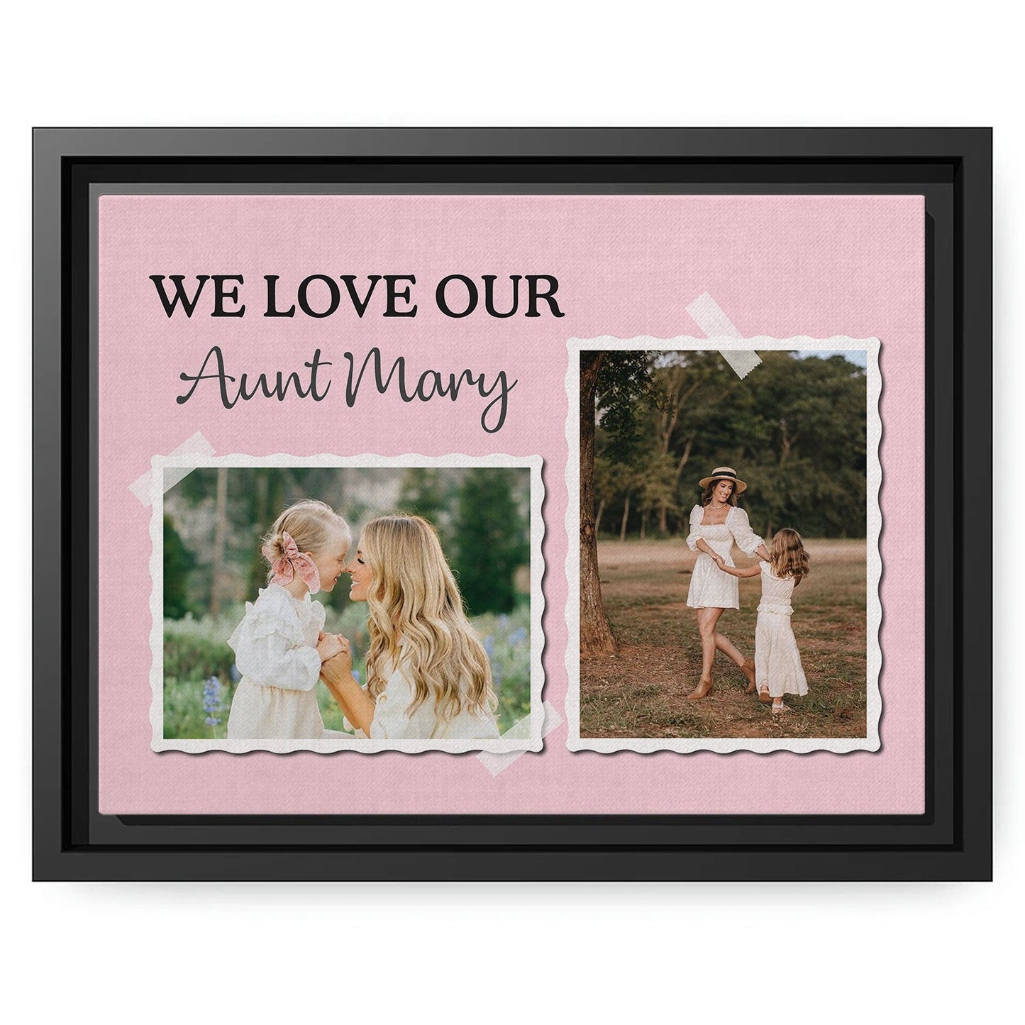 I Love My Aunt - Personalized Birthday or Christmas gift for Aunt - Custom Canvas Print - MyMindfulGifts