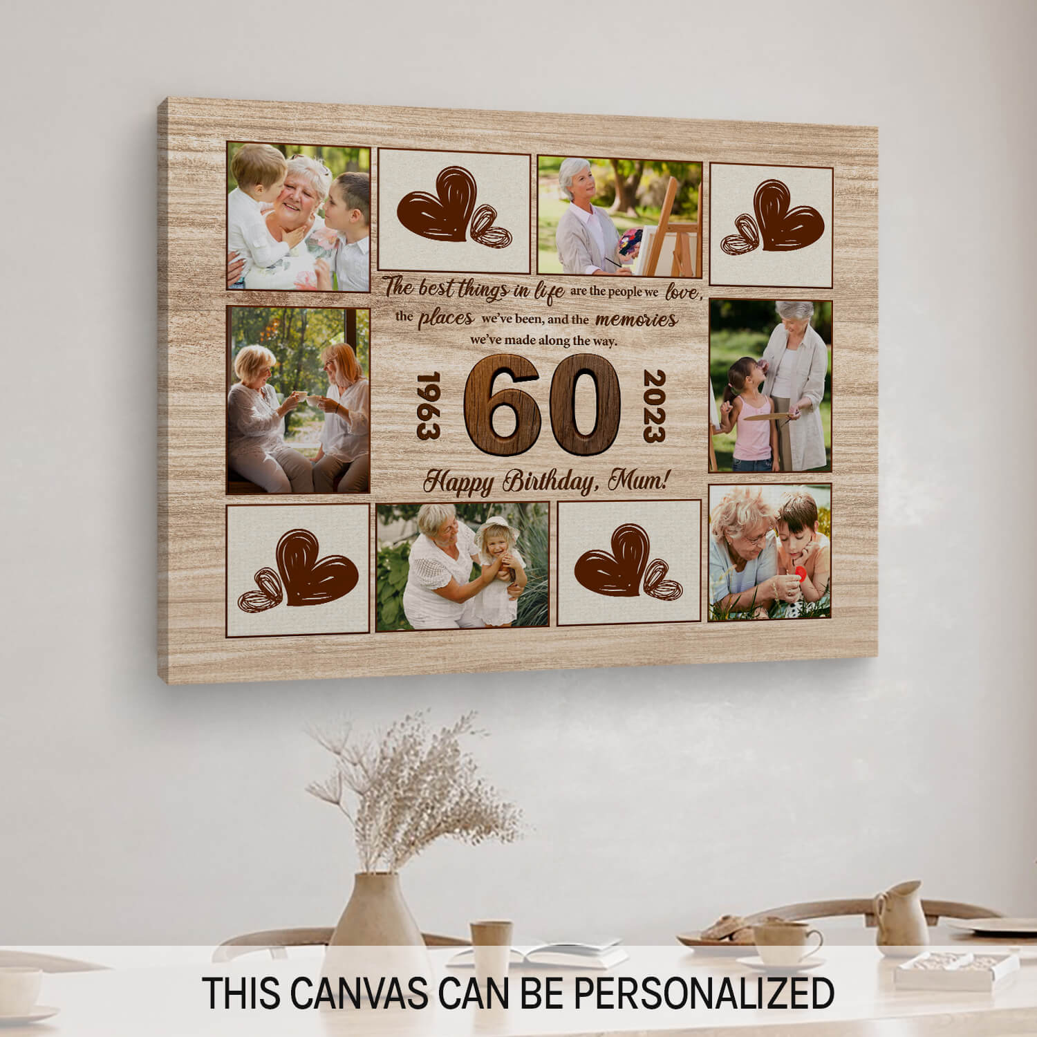 Happy 60th Birthday Mom Personalized 60th Birthday gift for Mom