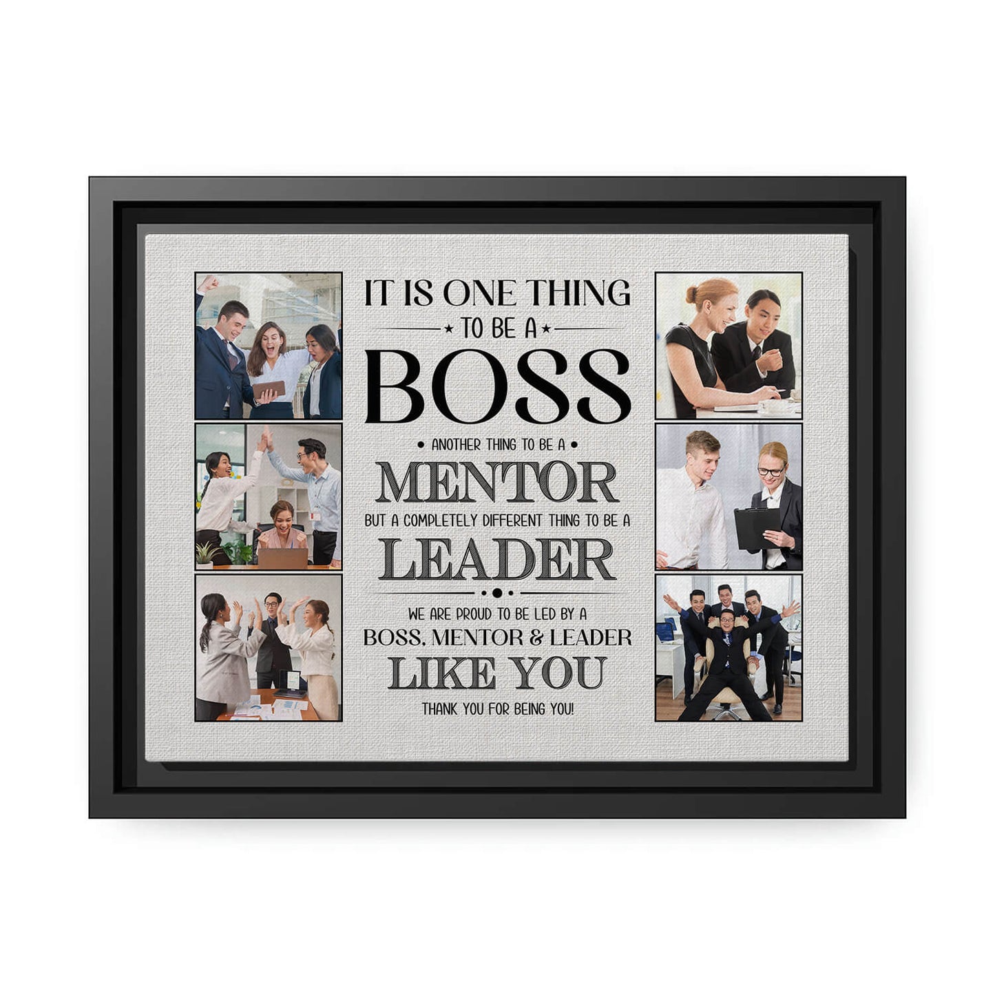 Boss, Mentor & Leader Like You - Personalized Boss's Day, Birthday or Christmas gift For Boss - Custom Canvas Print - MyMindfulGifts