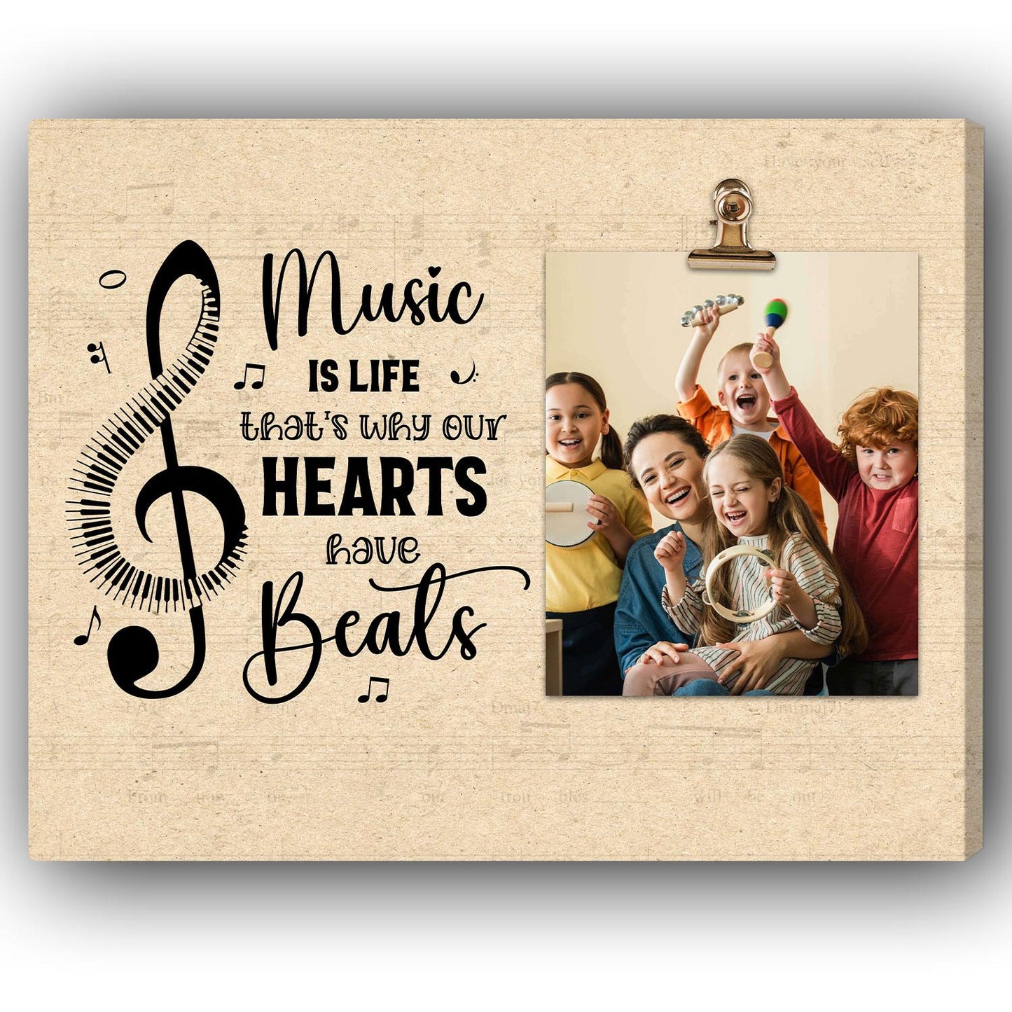 Music Is Life - Personalized Teacher's Day, Birthday or Christmas gift For Music Teacher - Custom Canvas Print - MyMindfulGifts