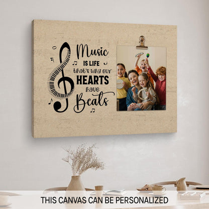 Music Is Life - Personalized Teacher's Day, Birthday or Christmas gift For Music Teacher - Custom Canvas Print - MyMindfulGifts