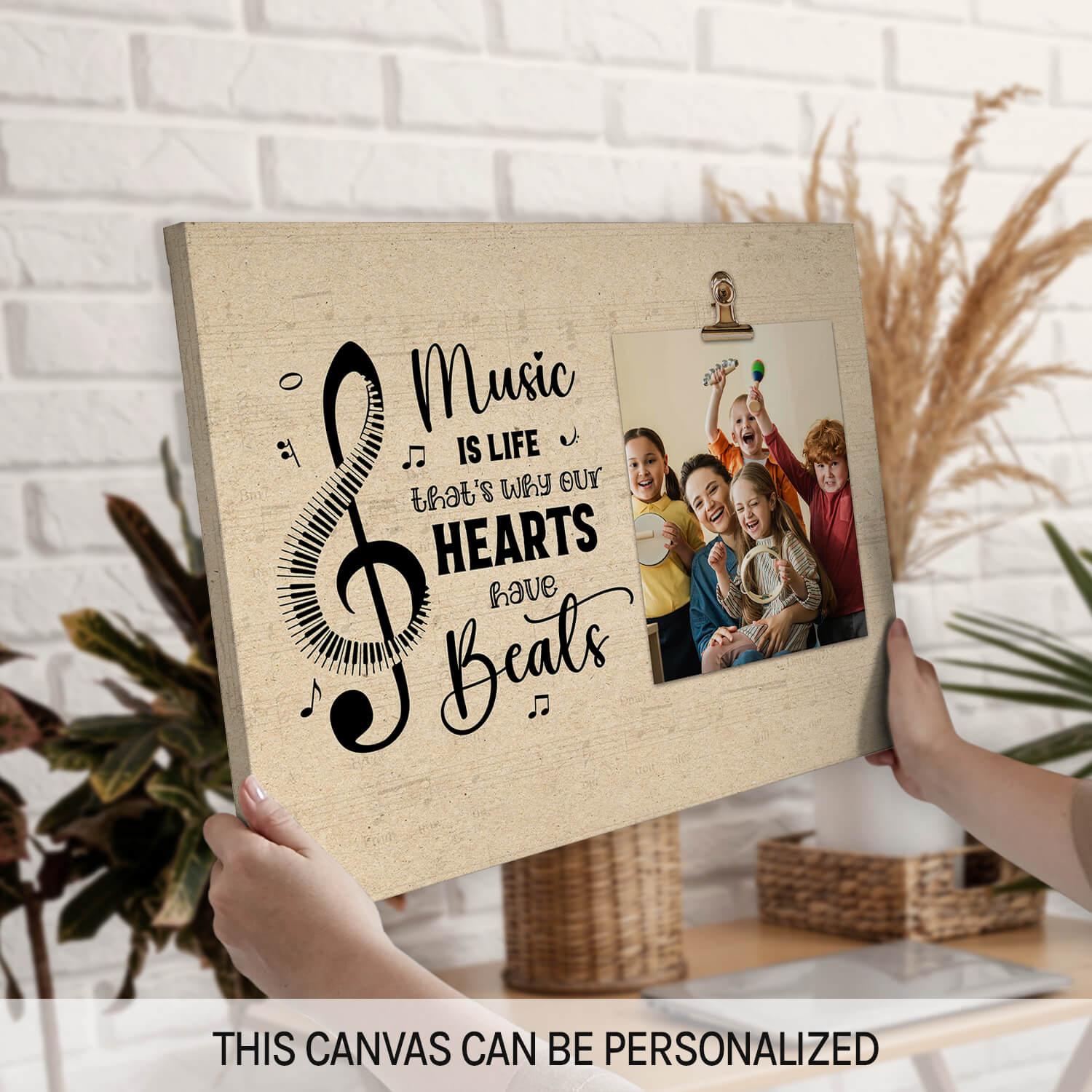 Music Is Life - Personalized Teacher's Day, Birthday or Christmas gift For Music Teacher - Custom Canvas Print - MyMindfulGifts