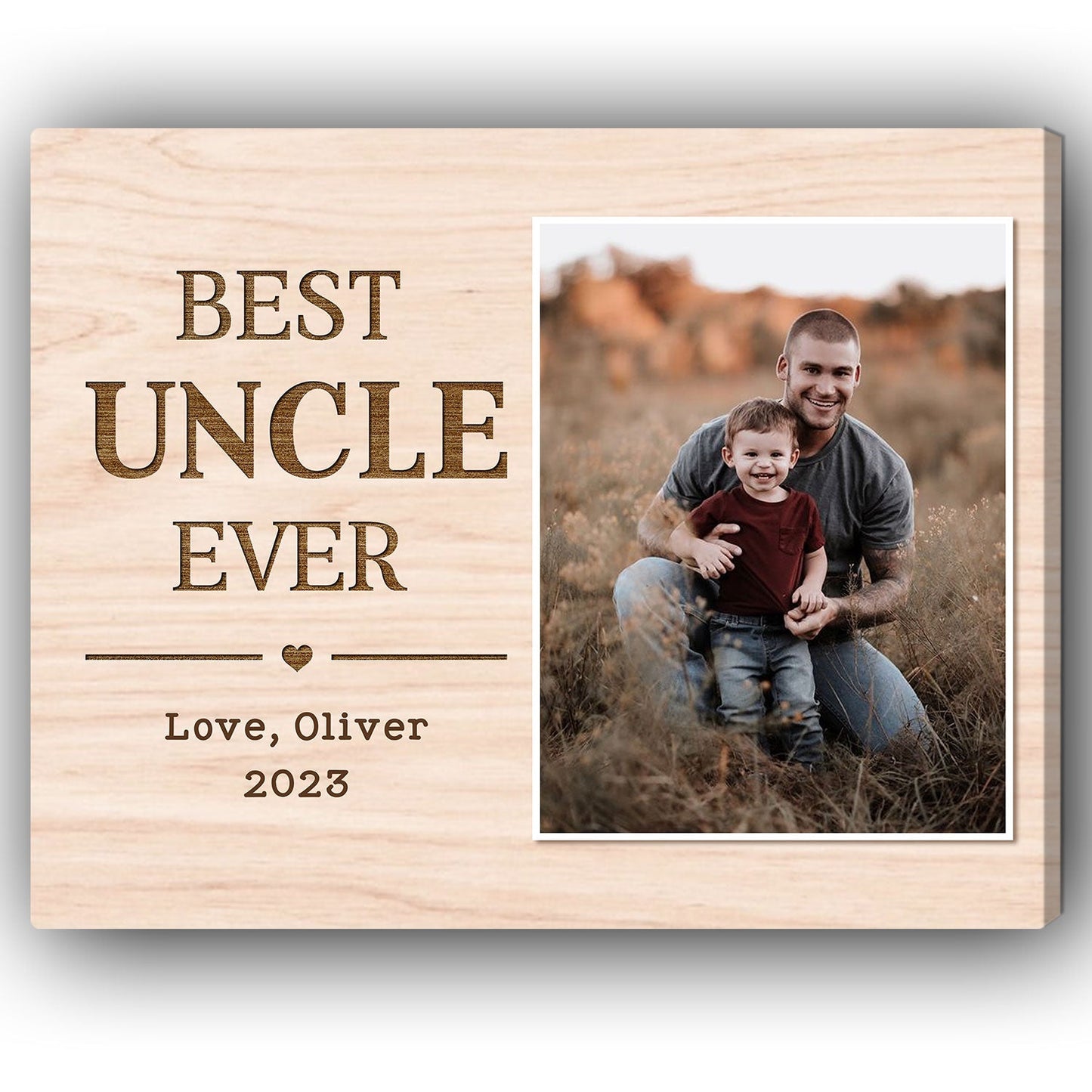 Best Uncle Ever - Personalized Birthday or Christmas gift For Uncle - Custom Canvas Print - MyMindfulGifts