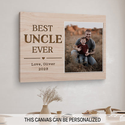 Best Uncle Ever - Personalized Birthday or Christmas gift For Uncle - Custom Canvas Print - MyMindfulGifts