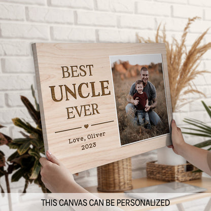 Best Uncle Ever - Personalized Birthday or Christmas gift For Uncle - Custom Canvas Print - MyMindfulGifts