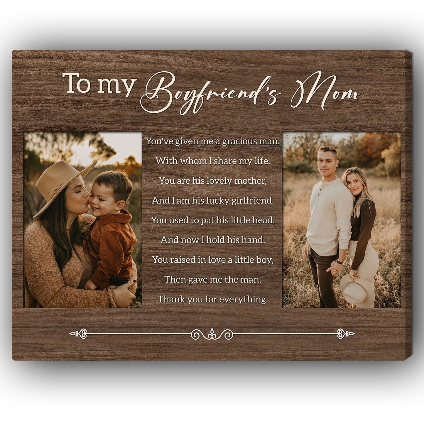 Personalized Gifts for Boyfriend s Mom Canvas Prints To My Boyfriend s Mom  - Best Seller Shirts Design In Usa