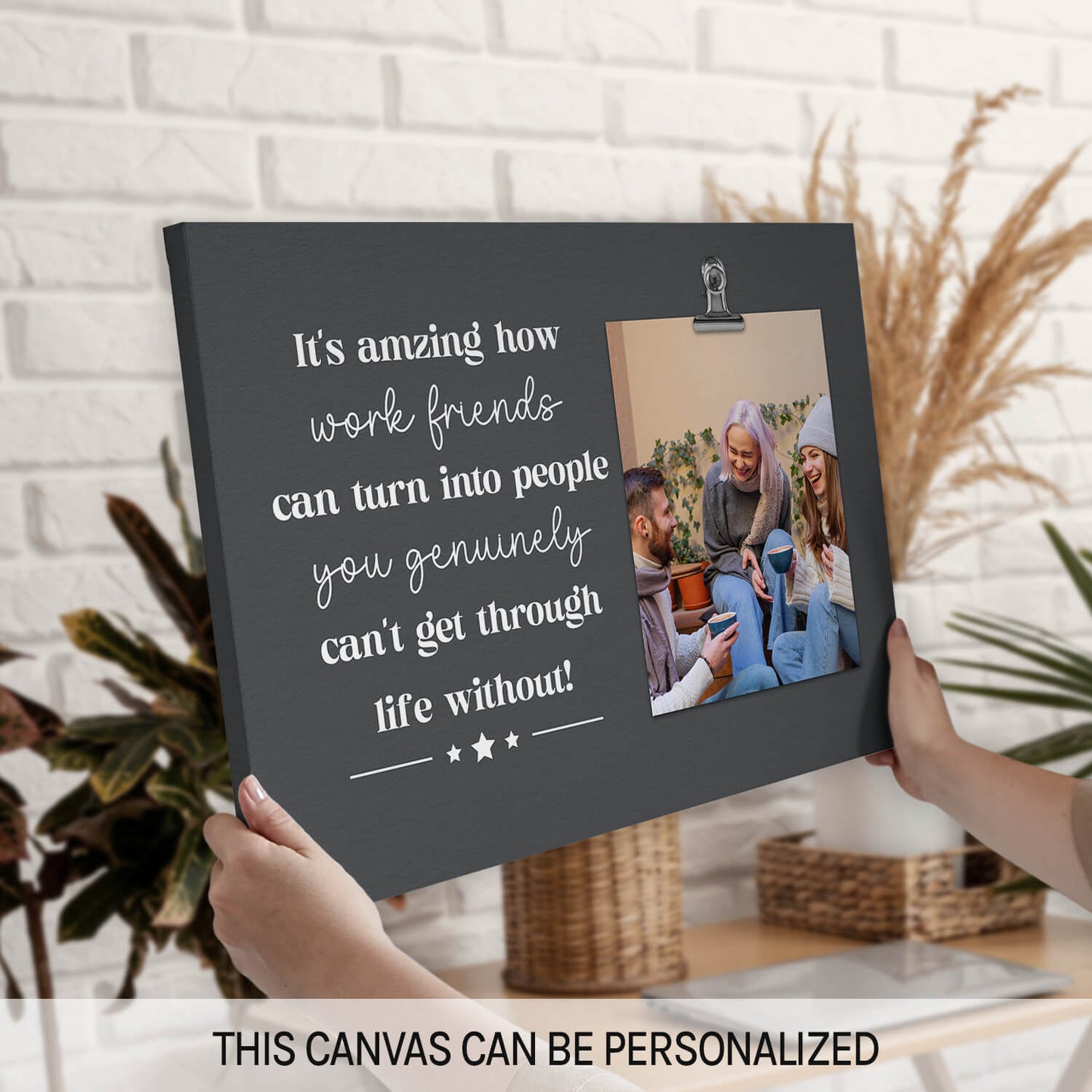 Work Friends - Personalized Birthday or Christmas gift For Coworker - Custom Canvas Print - MyMindfulGifts