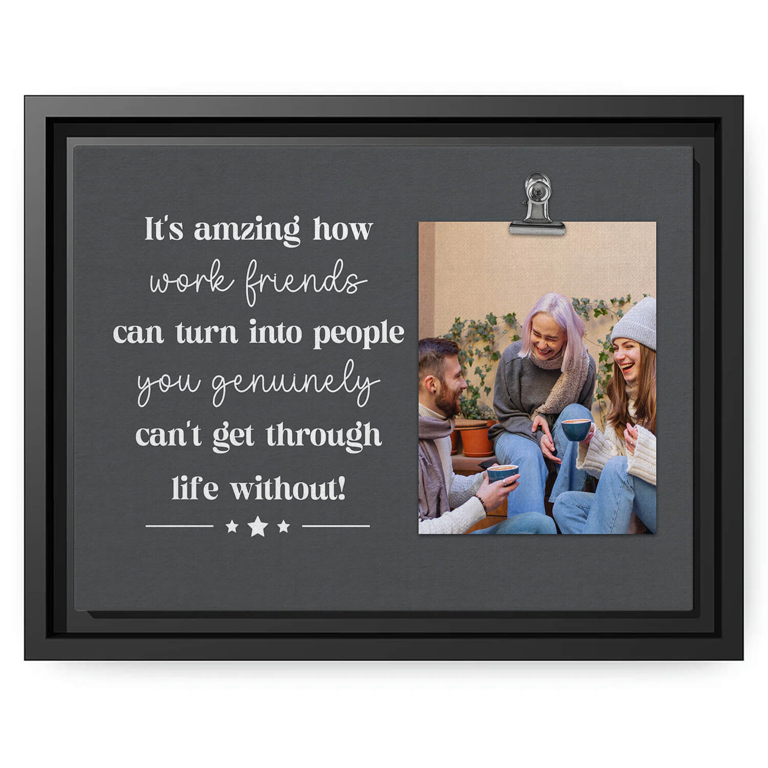 Work Friends - Personalized Birthday or Christmas gift For Coworker - Custom Canvas Print - MyMindfulGifts