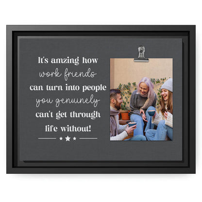 Work Friends - Personalized Birthday or Christmas gift For Coworker - Custom Canvas Print - MyMindfulGifts