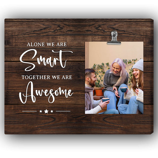 Together We Are Awesome - Personalized Birthday or Christmas gift For Coworker or Employee - Custom Canvas Print - MyMindfulGifts