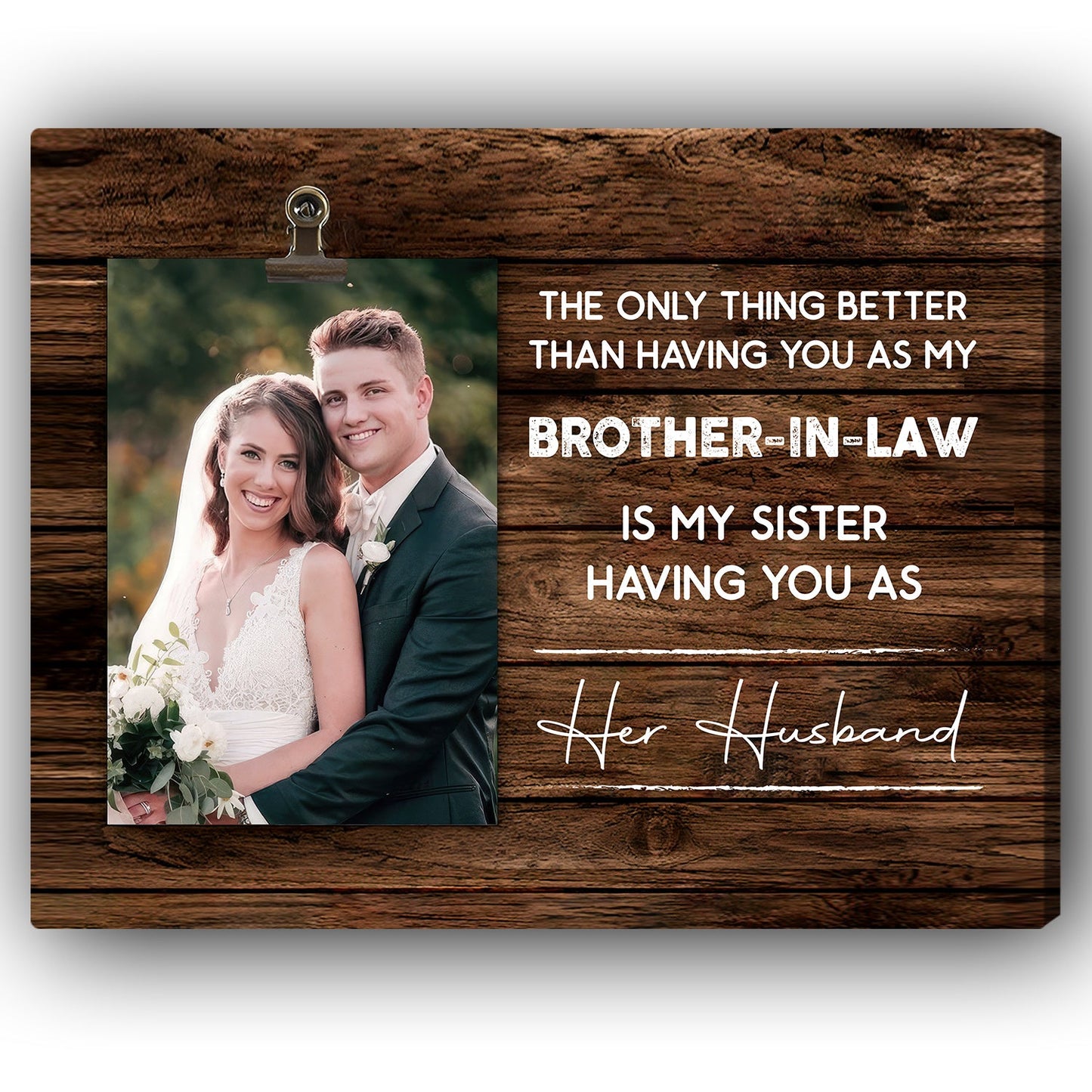 The Only Thing BetterThan Having You As My Brother In Law - Personalized Birthday or Christmas gift For Brother In Law - Custom Canvas Print - MyMindfulGifts