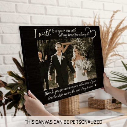 Thank You For Entrusting Me - Personalized Wedding gift For Parents In Law - Custom Canvas Print - MyMindfulGifts