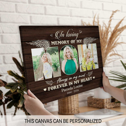 In Loving Memory Of Mom - Personalized Memorial gift For Loss Of Mother - Custom Canvas Print - MyMindfulGifts