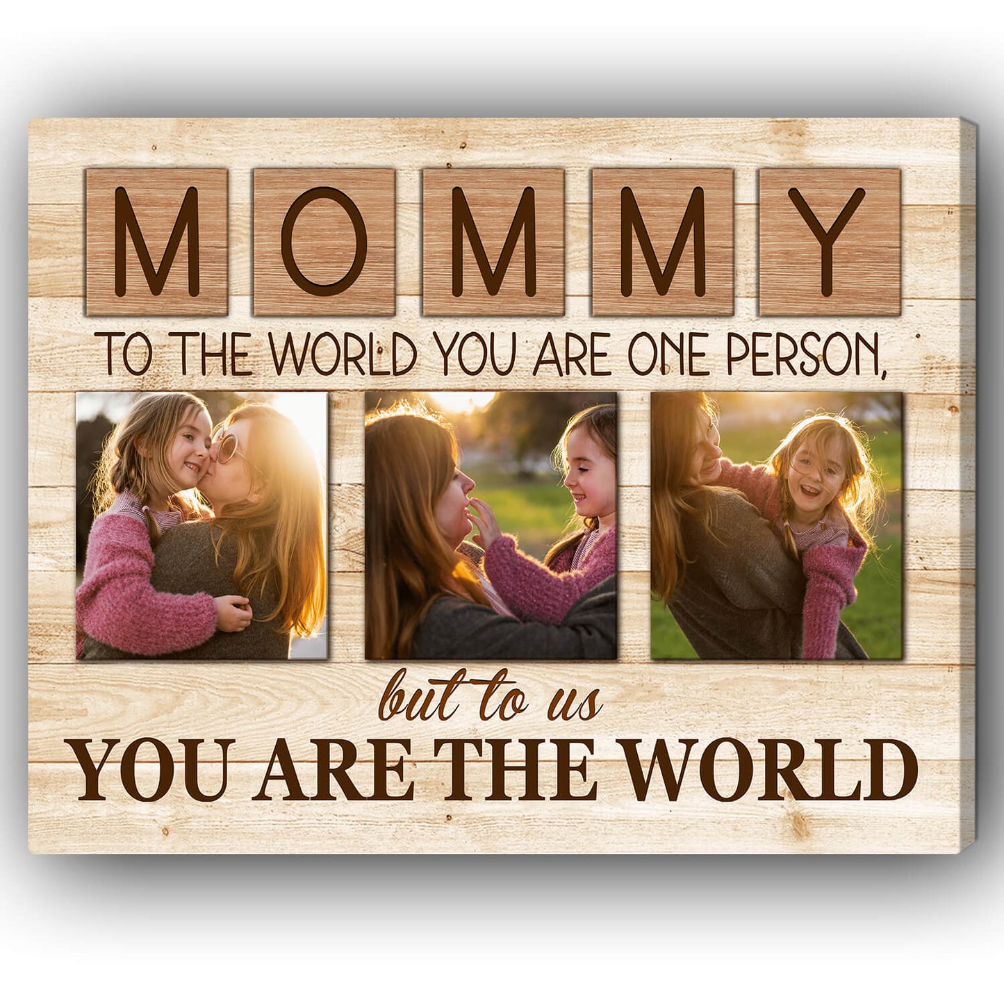 Mom To Us You Are The World  - Personalized Mother's Day Gift For Mom - Custom Canvas Print - Mymindfulgifts